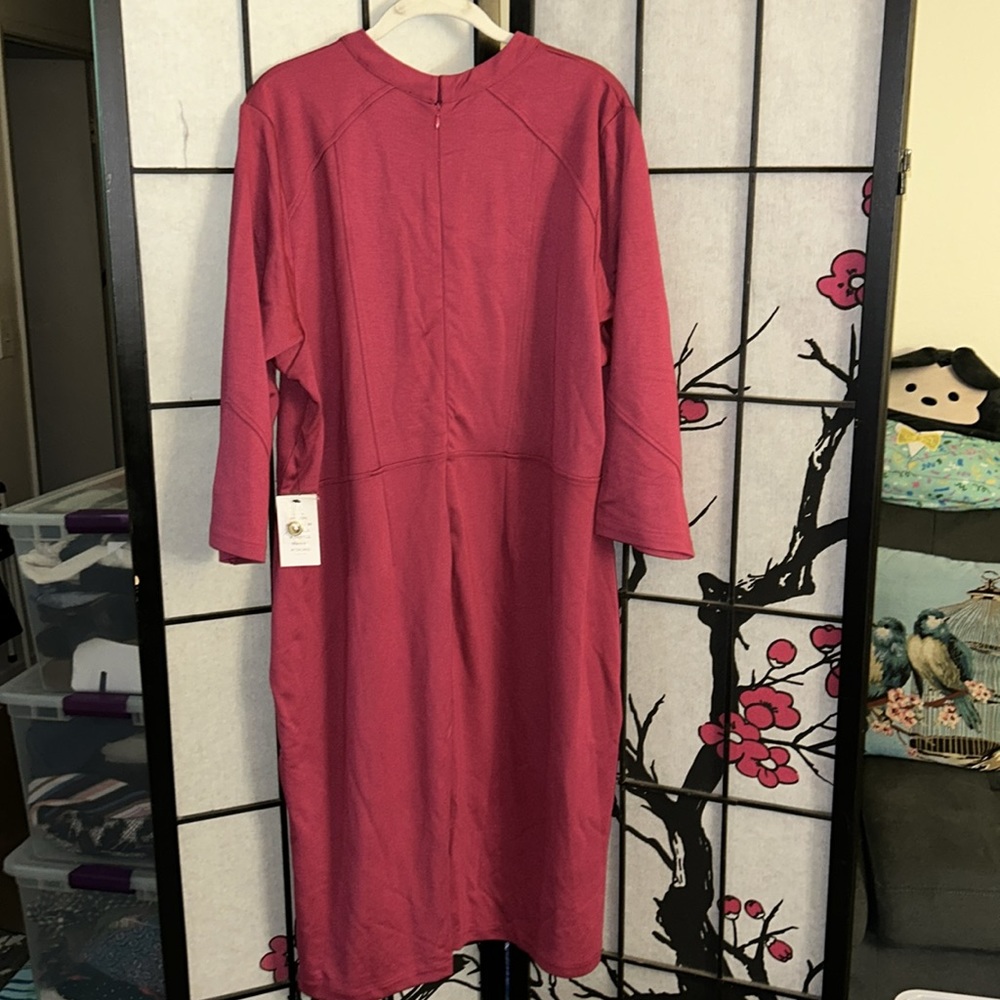 NWT Eloquii burgundy colored dress in plus size 20 - Picture 6 of 10